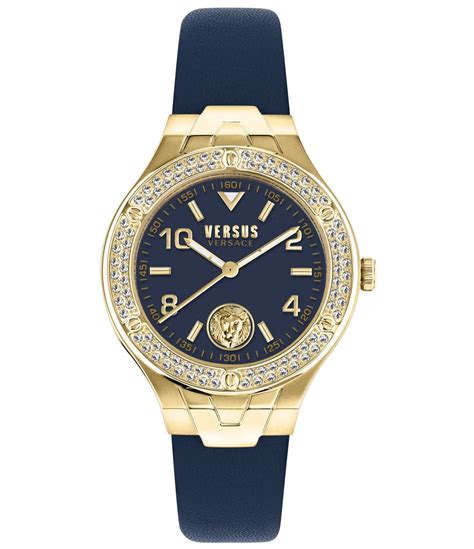 versus versace watch leather strap